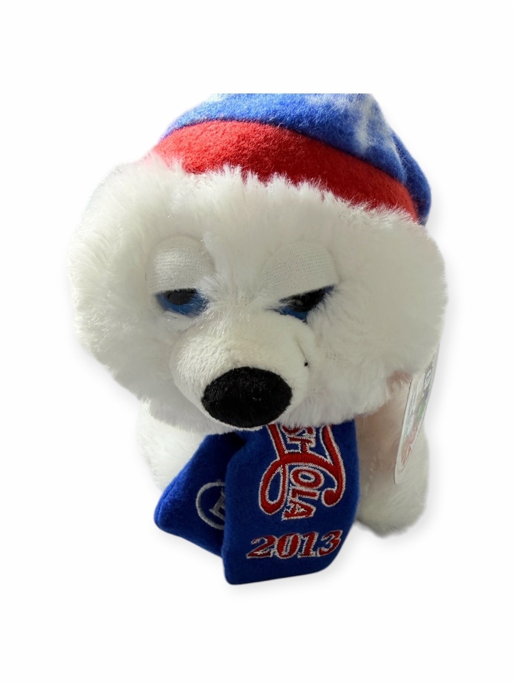 Fiesta Pepsi Cola Holiday Plush Seal 2013 White Scarf 8” With Tags